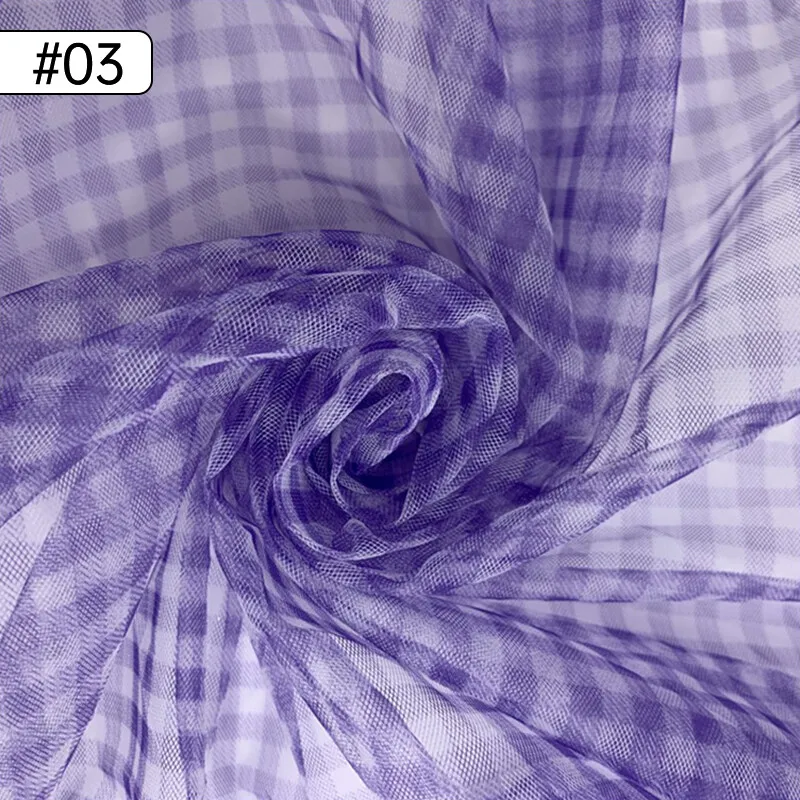 90x150cm 체크 메쉬 패브릭 투명 드레스 의류 수 - Sewing Batik Fabric 리뷰 및 가격