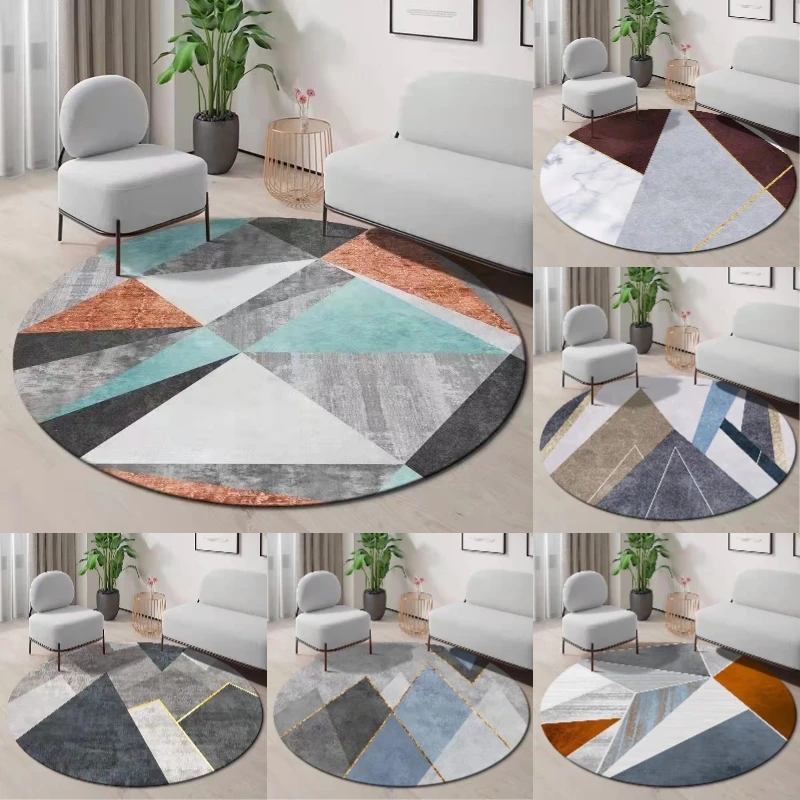~O~모던한 컬러 블록 디자인의 기하학적 원형 러그 – - Century Textile & Sewing Supply Avenue C North Saskatoon Sk 리뷰 및 가격