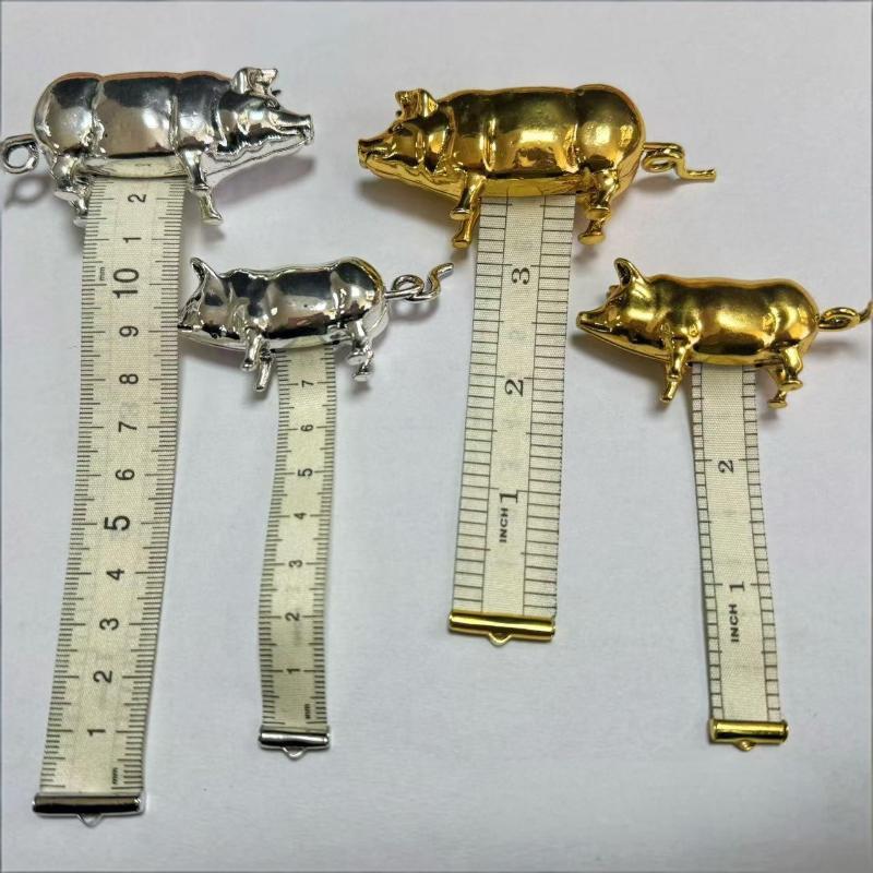 (Ce14) 앤티크 돼지 모양 미니 줄자, 빈티지 금속 - Sewing Gauge Ruler 리뷰 및 가격