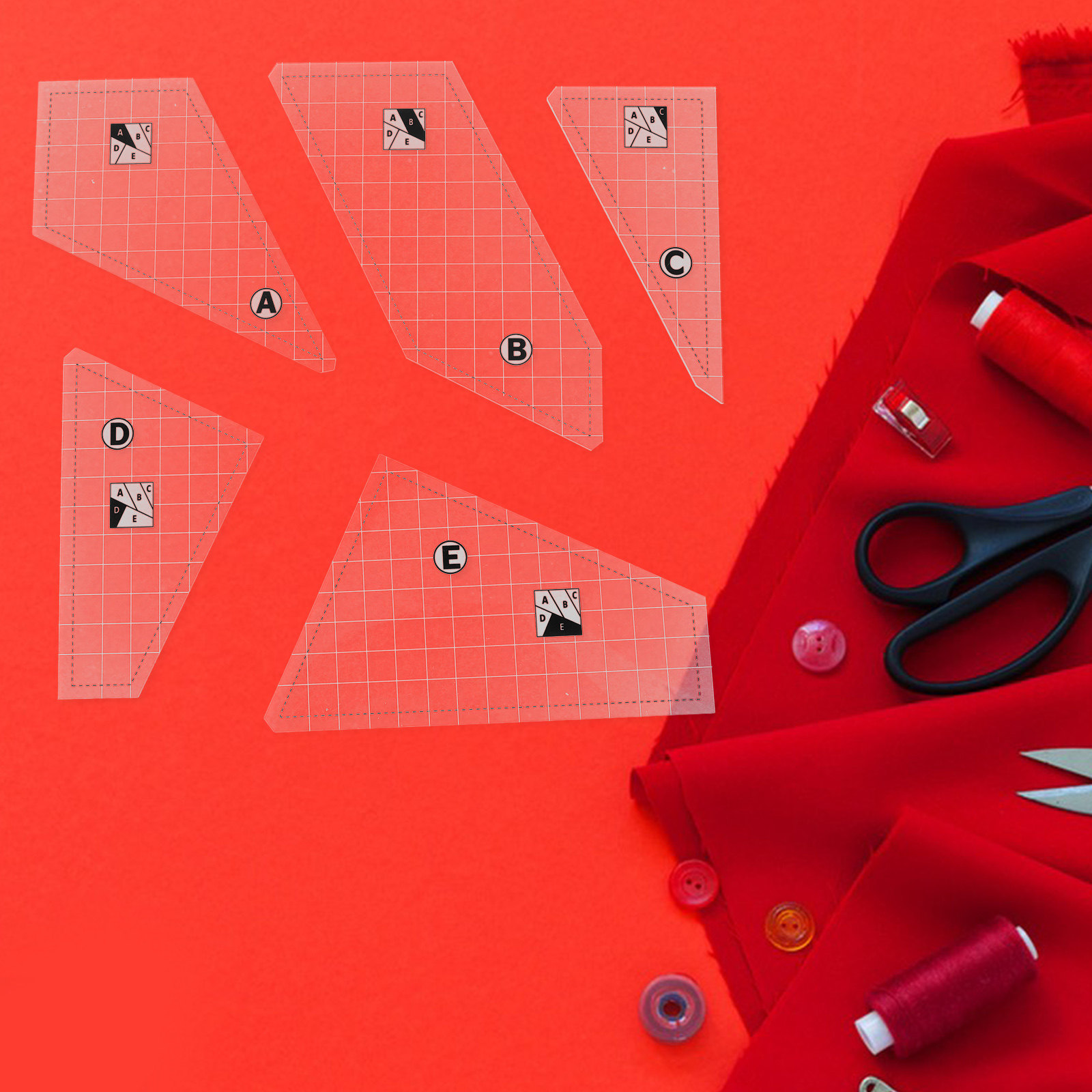 퀼팅 템플릿 세트 5개, 아크릴 패치워크 자, 정밀 재 - Sewing Gauge Ruler 리뷰 및 가격