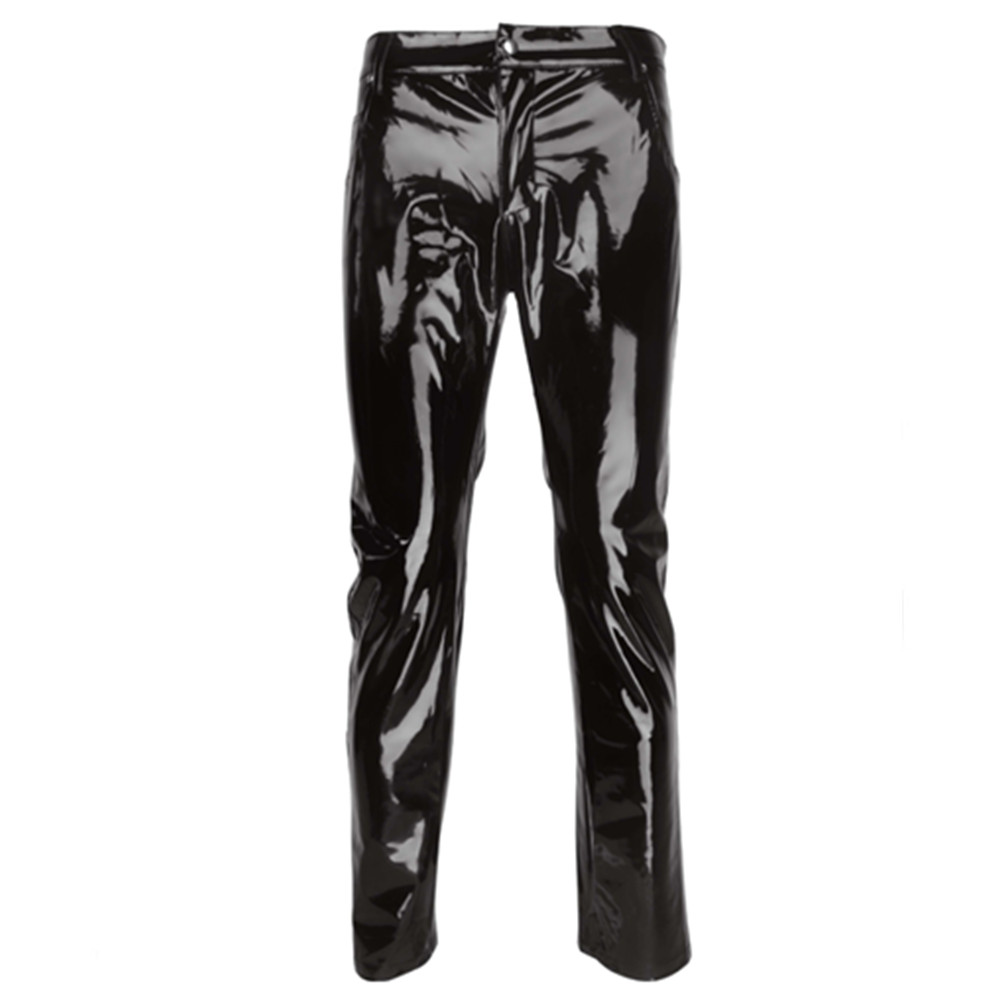 반짝 이는 PVC 라텍스 바지 남자 오토바이 블랙 망  - Sewing Latex 리뷰 및 가격