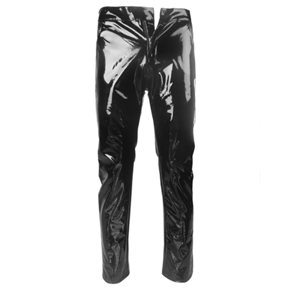 반짝 이는 PVC 라텍스 바지 남자 오토바이 블랙 망  - Sewing Latex 리뷰 및 가격